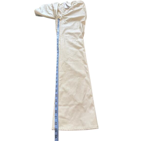 WeWoreWhat Ivory Casual Basic High Waist Croc Ankle Flare Pants Size 28 - Picture 15 of 16